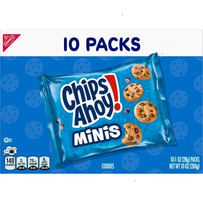 Chips Ahoy! Mini Original Chocolate Chip Cookies Snack Pack - 10oz/10ct