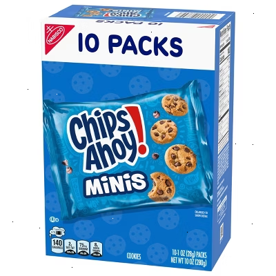 Chips Ahoy! Mini Original Chocolate Chip Cookies Snack Pack - 10oz/10ct