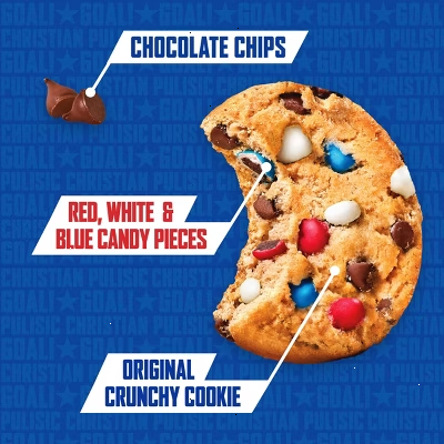 Chips Ahoy! Crunchy Red, White & Blue Candy Blasts Fudgy Chocolate Chip Cookies Limited Edition - 9.5oz