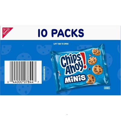 Chips Ahoy! Mini Original Chocolate Chip Cookies Snack Pack - 10oz/10ct