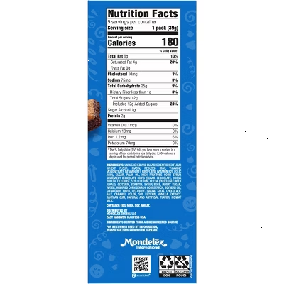 Chips Ahoy! Baked Bites Brookie Snack Packs - 7oz/5ct