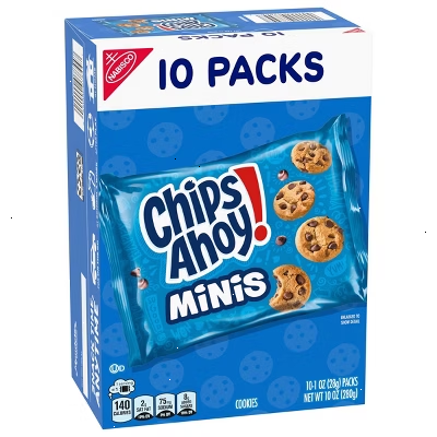 Chips Ahoy! Mini Original Chocolate Chip Cookies Snack Pack - 10oz/10ct