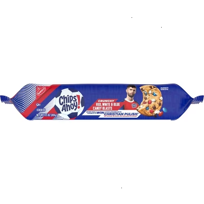 Chips Ahoy! Crunchy Red, White & Blue Candy Blasts Fudgy Chocolate Chip Cookies Limited Edition - 9.5oz
